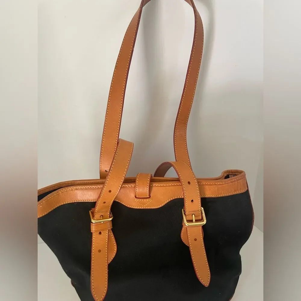 Dooney & Bourke Cabriolet Canvas and Leather Bucket Bag Vintage
